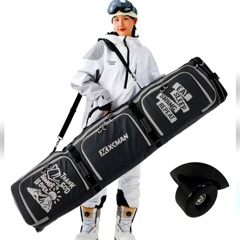 XCMAN Roller Snowboard Bag With Wheels - light used